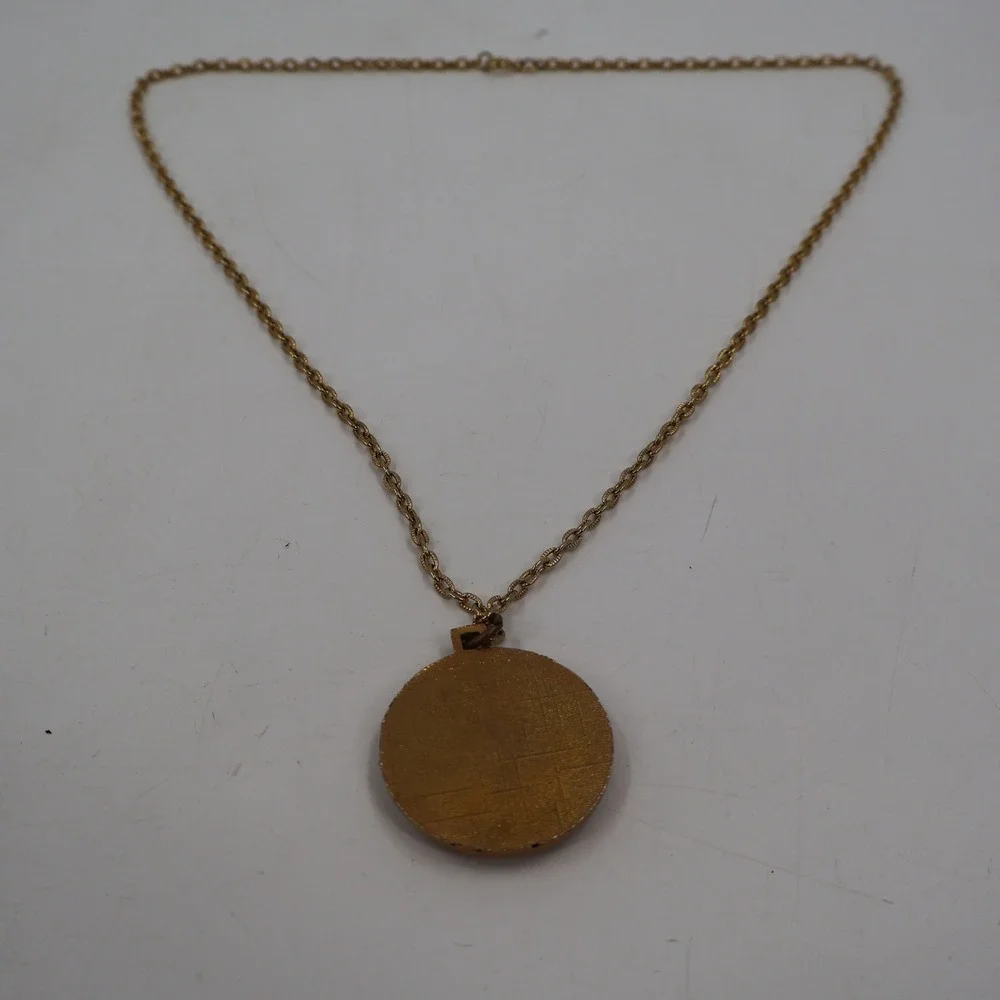 Catholic Daughters of the Americas Necklace Women OS Purple Gold Enamel Vintage